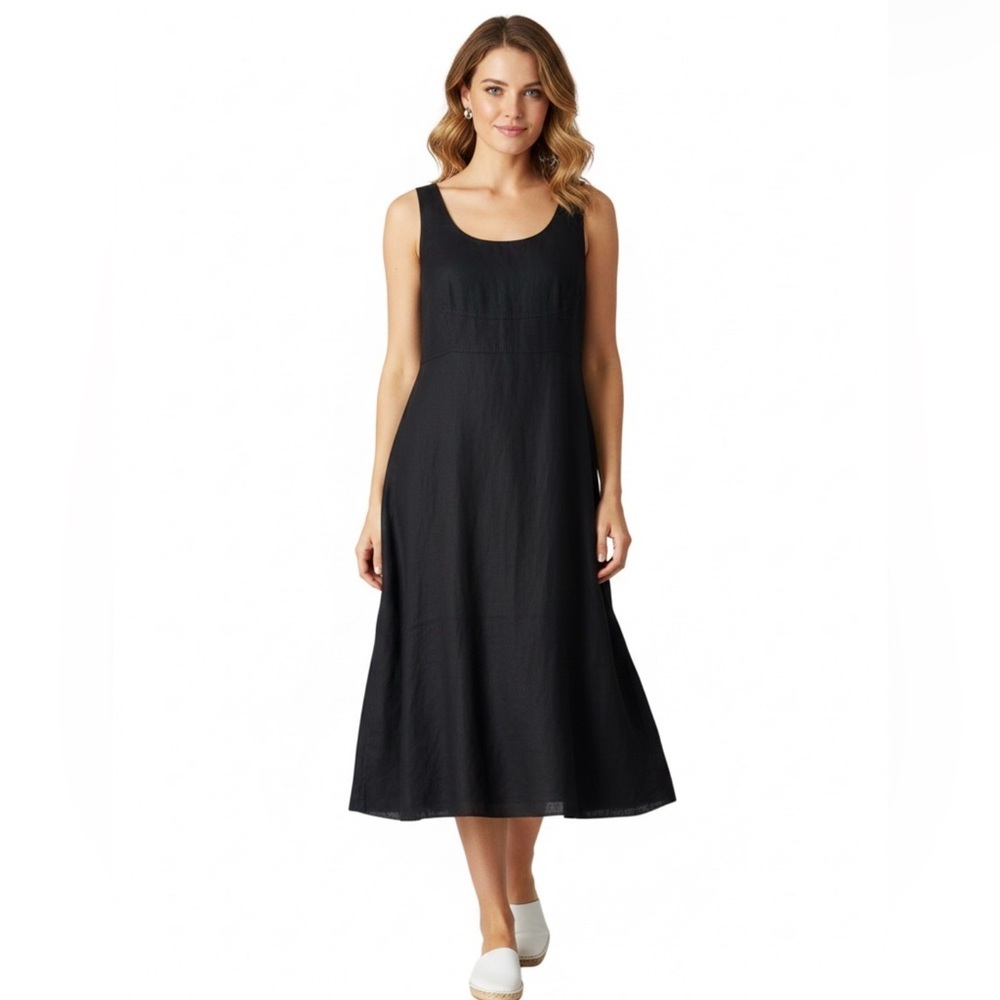 LANDS’ END, 100% Linen Dress. Size 16